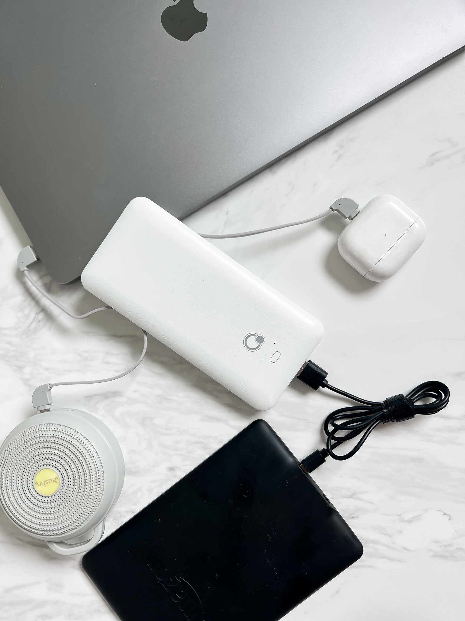 Amazon find: portable charger with 5 different ports including USB and plugs into the wall to charge  

#LTKfindsunder50 #LTKhome #LTKGiftGuide