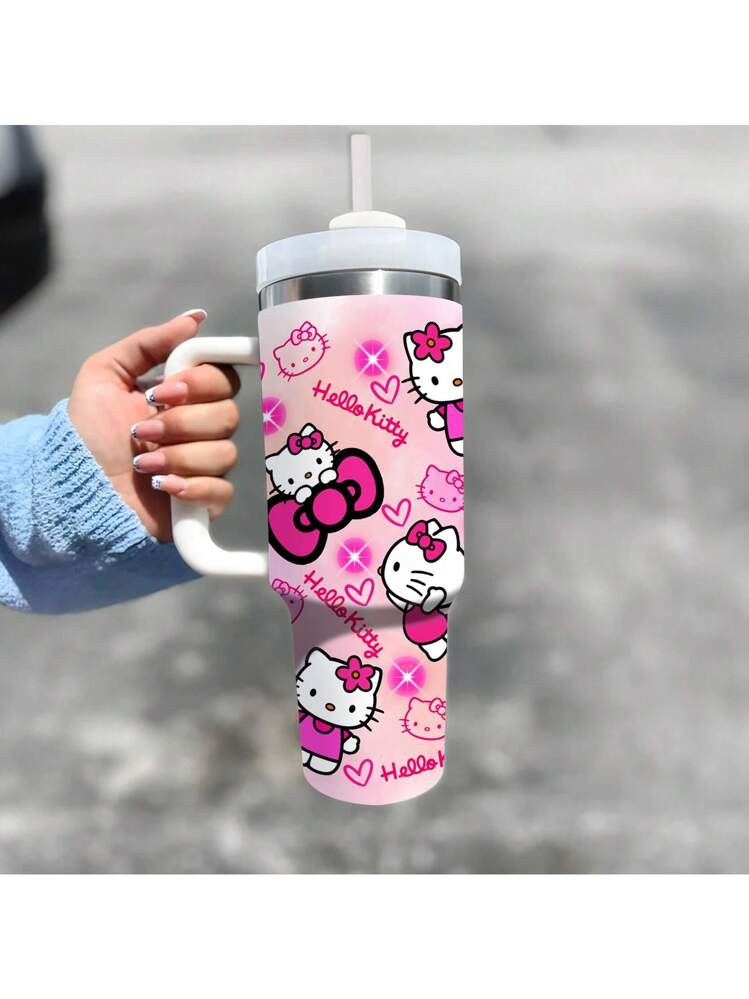 Sanrio 1 Stück 40oz Edelstahl Wasserflasche mit Griff, vakuumisolierter Thermobecher mit niedlic... | SHEIN