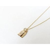 mini gold dog tag necklace