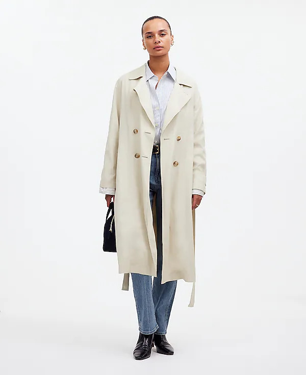 Belted Trench Coat in Drapey Twill | Madewell | Madewell