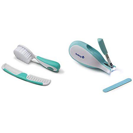 Safety 1st Easy Grip Brush and Comb, Colors May Vary with Safety 1st Sleepy Baby Nail Clipper (Color | Walmart (US)