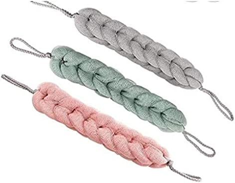 3Pcs Back Scrubber Bath Shower Mesh Sponge Exfoliating Body Scrub Stretch Braided Loofah with Rop... | Amazon (US)