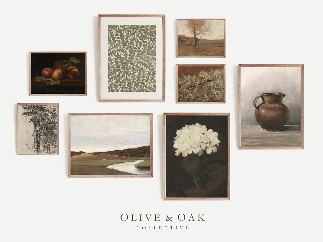 Earth Tone Gallery Wall Prints / Downloadable SET of Art Prints / Modern Fall Decor / #G50 | Etsy (US)