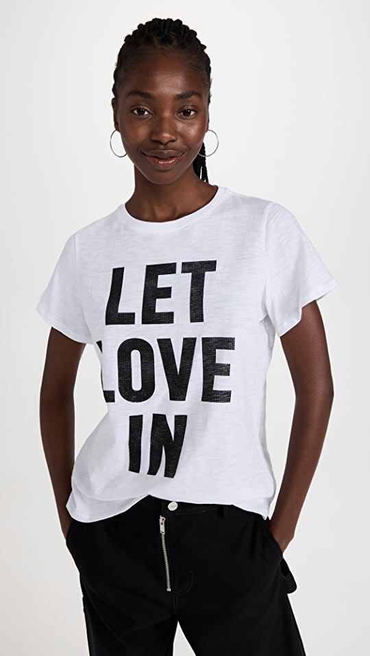 Cinq à Sept Rhinestone Let Love In Tee | SHOPBOP | Shopbop