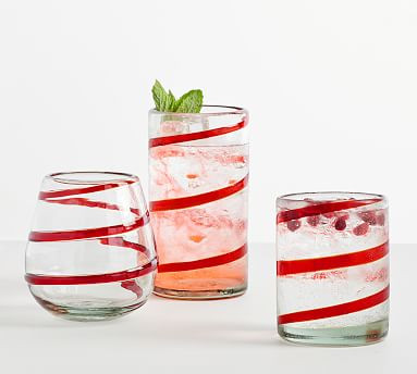 Red Ribbon Handmade Recycled Drinkware Collection | Pottery Barn (US)