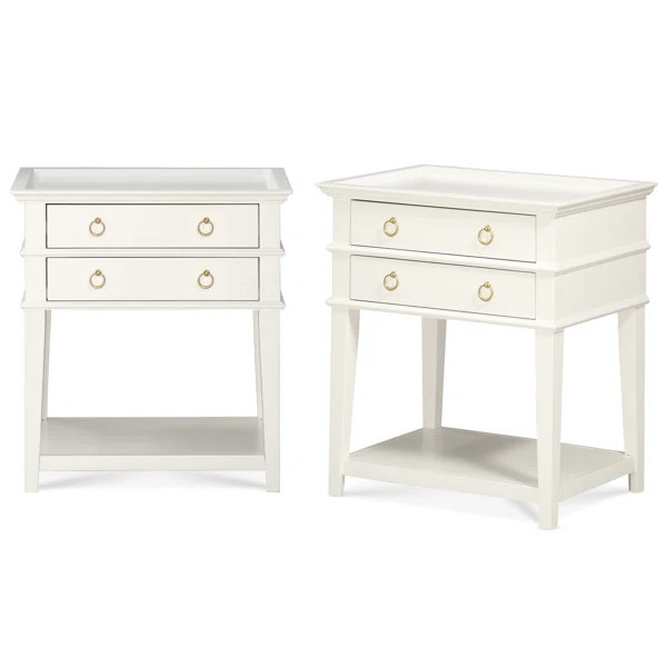 Avenley 2 - Drawer Nightstand in White | Wayfair North America