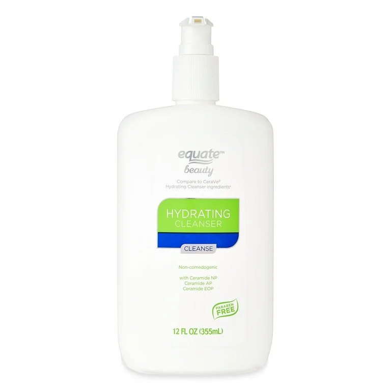 Equate Hydrating Cleanser for Face Care, 12 fl oz, Compare to CeraVe® Hydrating Cleanser Ingredi... | Walmart (US)