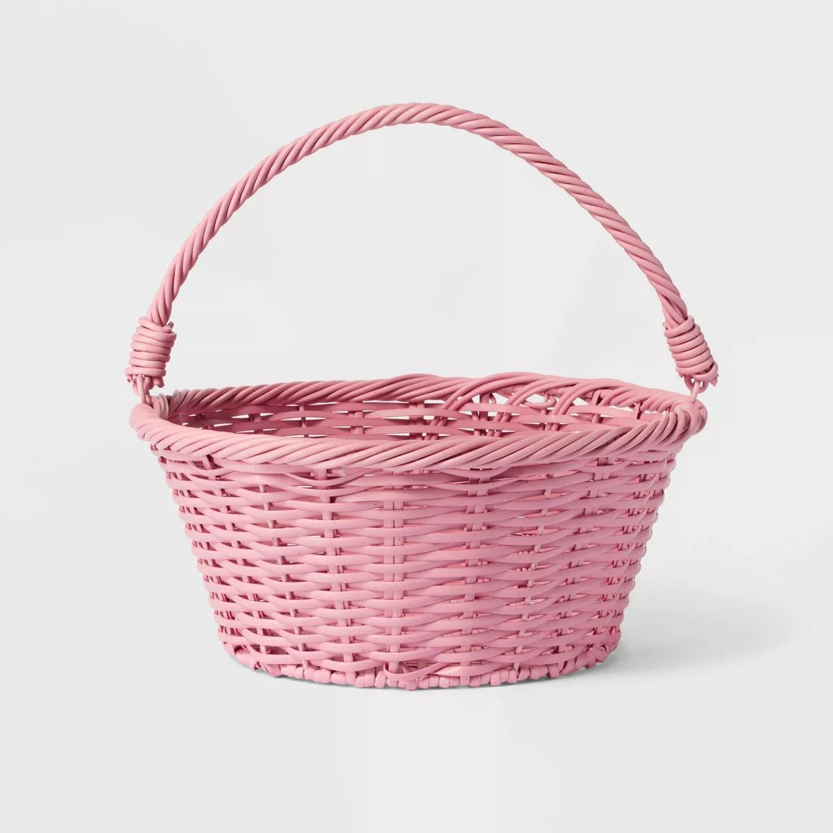 12" Willow Plastic Wicker Easter Basket Pink - Spritz™ | Target