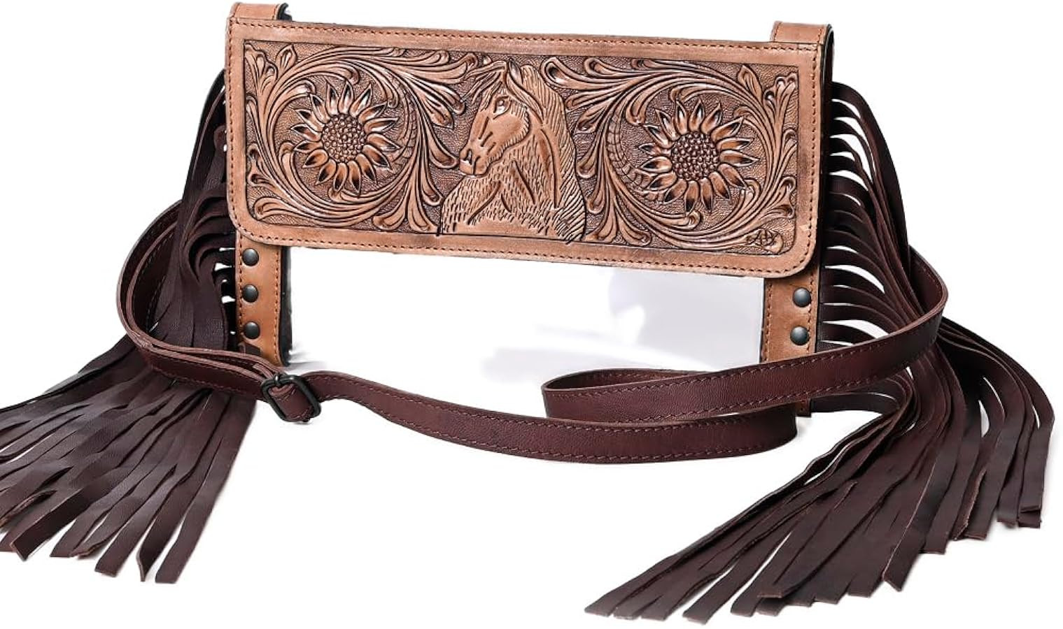 American Darling Clear bag Hand Tooled Genuine Leather Women Bag Western Handbag Purse | Amazon (US)