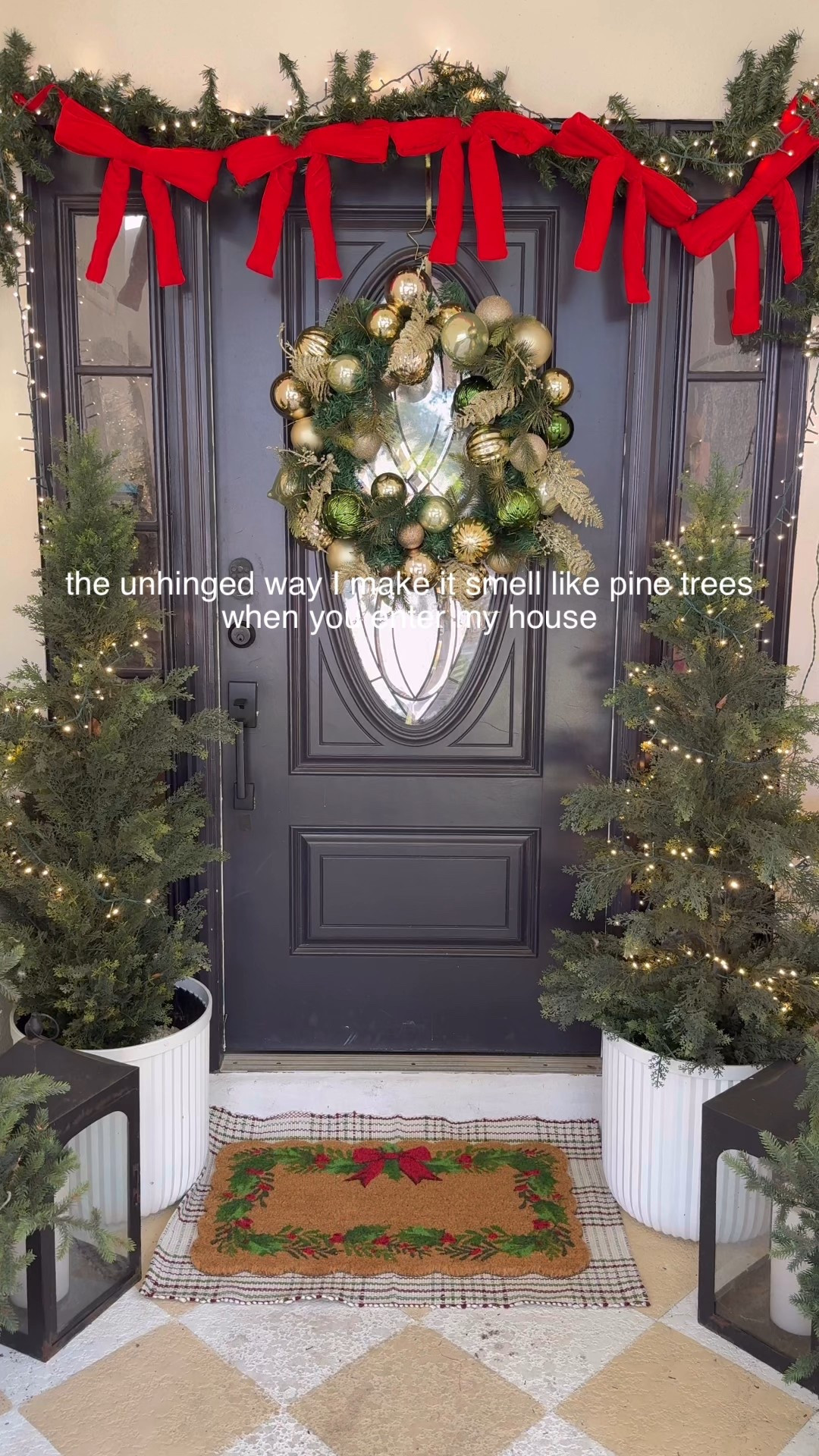 Silly hack to make your entryway smell like Christmas! 