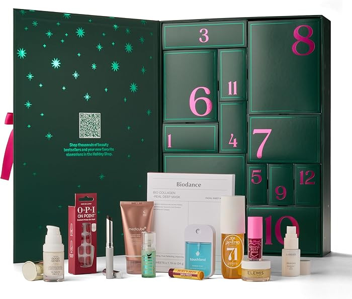 Amazon Beauty Advent Calendar | Exclusive 12 Days of Beauty 2025 | 8 Full-Size and 4 Mini-Size Fa... | Amazon (US)
