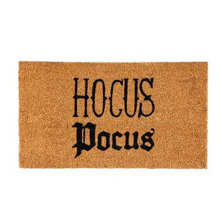 Evergreen 16 in. x 28 in. Coir Halloween Greeting "Hocus Pocus" Door Mat 2RM1237C - The... | The Home Depot