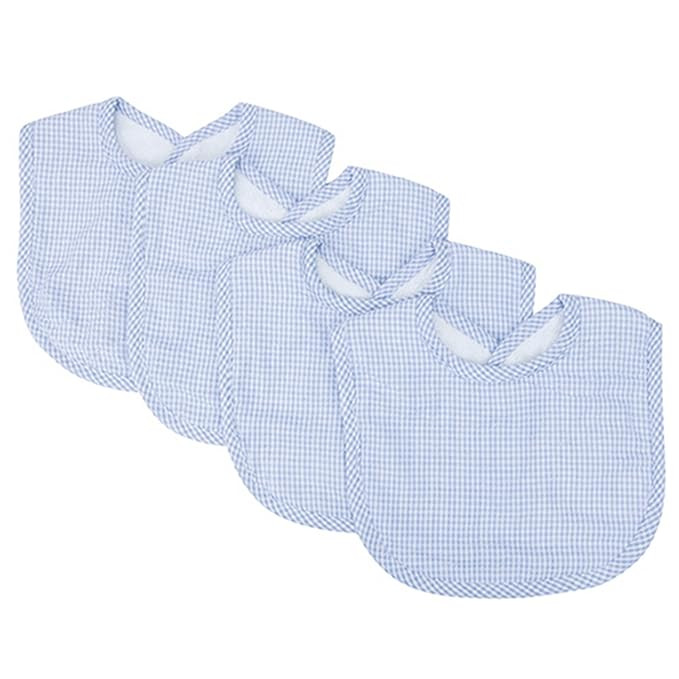 Trend Lab Trend Lab Blue Gingham Seersucker Bib Set, Blue, 4 Count | Amazon (US)