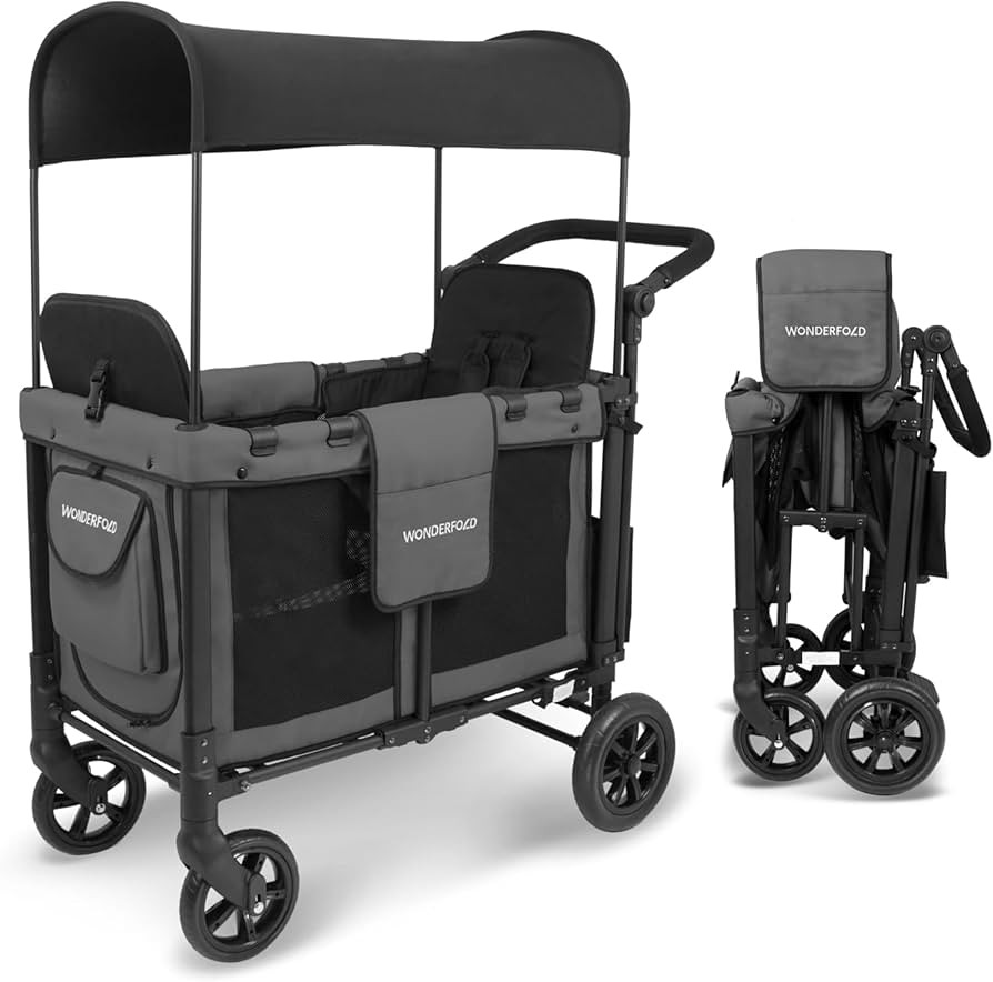 WONDERFOLD W2 Original+ Stroller Wagon (2 Seater) - Collapsible Wagon Stroller with Seats with 5-... | Amazon (US)
