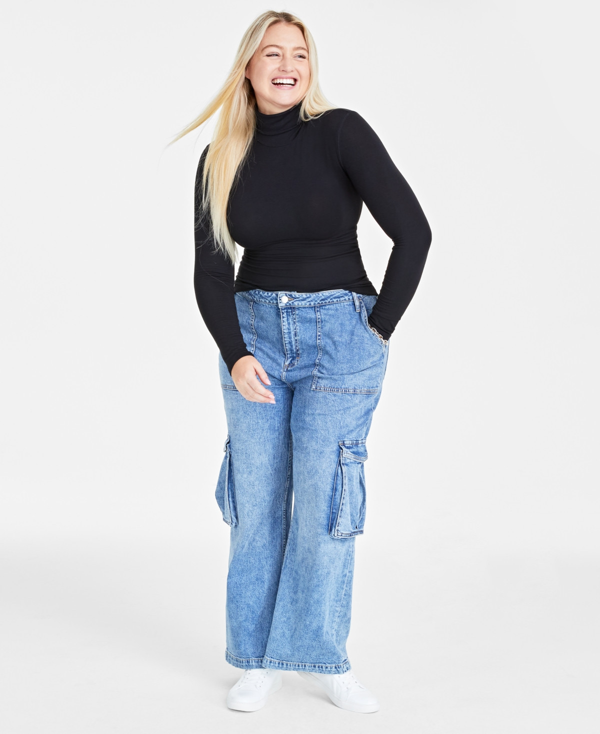On 34th Women's Modal Long Sleeve Turtleneck, Created for Macy's - Deep Black | Macy's