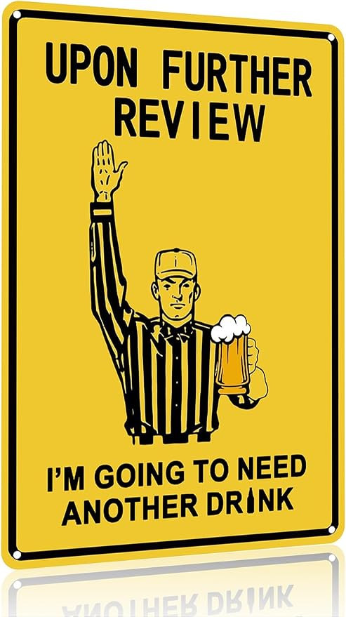 Crazysign Football Gifts Vintage Football Sign Upon Further Review I'm Going To Need Another Drin... | Amazon (US)