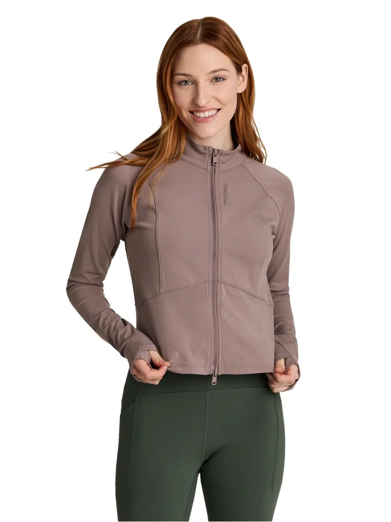 Reebok Women's Reflex Cropped Full Zip Performance Jacket, Sizes XS-4X | Walmart (US)