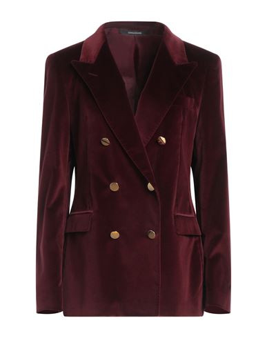 Tagliatore 02-05 Woman Blazer Burgundy Size 10 Cotton, Elastane | YOOX (US)