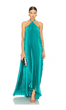 L'IDEE Deesse Gown in Jewel from Revolve.com | Revolve Clothing (Global)