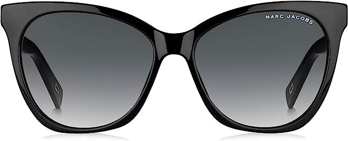 Marc Jacobs Women's Marc 336/S Cat Eye Sunglasses, Black/Gray Shaded, 56mm, 16mm | Amazon (US)