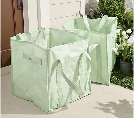 Martha Stewart Set of 2 Reusable Outdoor Leaf Bags - QVC.com | QVC