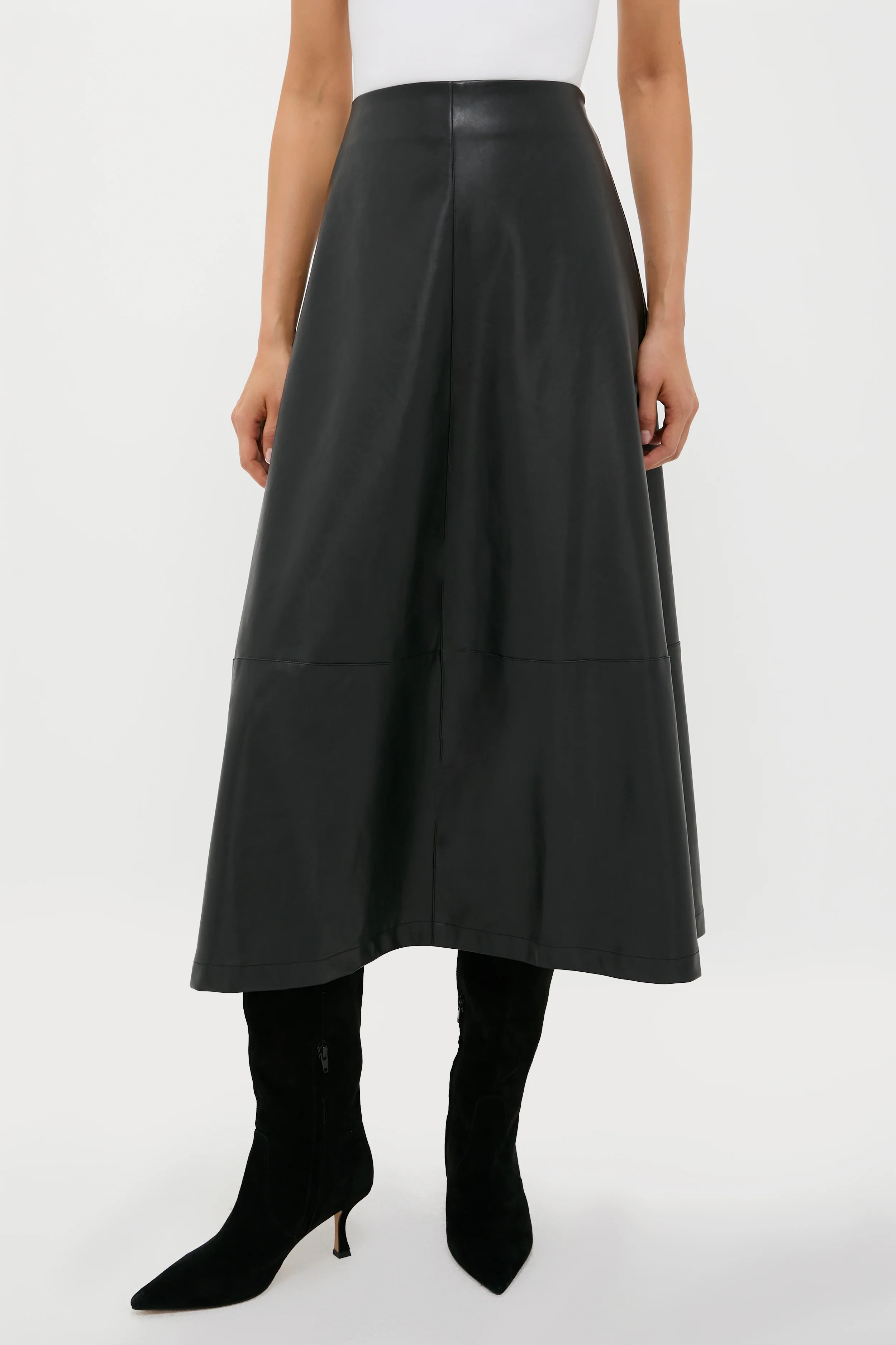 Black Leather Veronica Maxi Skirt | Tuckernuck (US)
