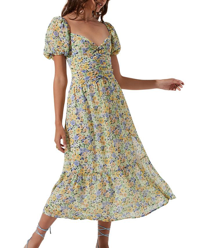 ASTR the Label Women's Irma Floral Print Midi Dress & Reviews - Dresses - Women - Macy's | Macys (US)