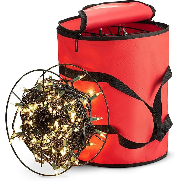 Shouldin Thickened Christmas Light Storage Bag with Cardboard Wraps Holiday Xmas Light Bulbs Storage | Amazon (US)