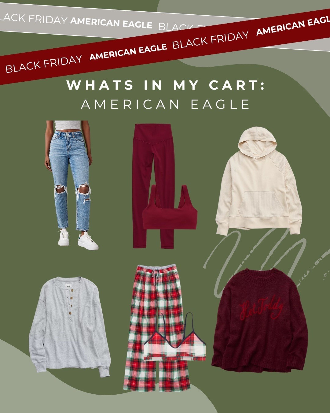 Black Friday sale at American Eagle! Up to 50% off. Tagging some of the things I bought myself today but could also be a great gift for anyone who loves cozy lounge or workout fits! 

#LTKSaleAlert #LTKCyberWeek #LTKGiftGuide