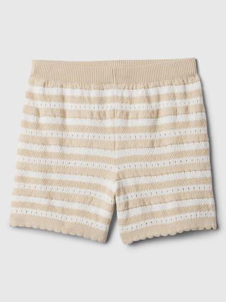 babyGap Stripe Crochet Sweater Pull-On Shorts | Gap Factory