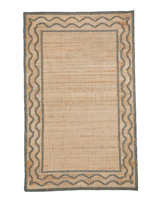 Slate Scalloped Design Flat Weave Rug | TJ Maxx