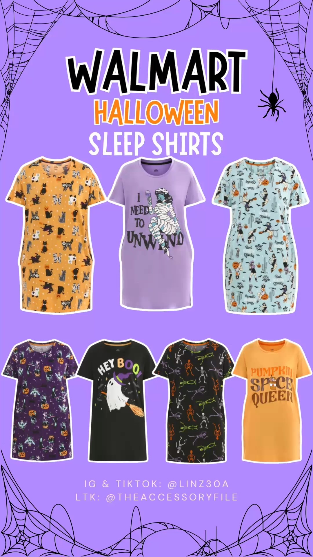 Walmart Halloween pajama sleep shirts 

#LTKSeasonal #LTKFindsUnder50 #LTKFindsUnder100