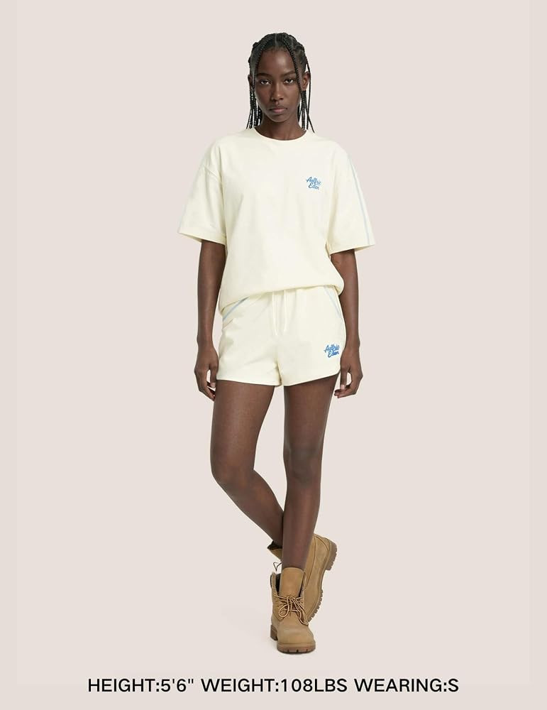 Aelfric Eden Cloud Oversized Sweat Set for women 2 Piece Shorts Sets 2026 Summer Casual Loose Sho... | Amazon (US)