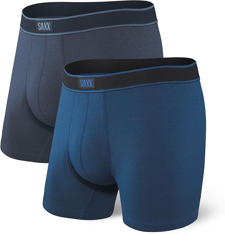 SAXX Men's Underwear Boxer Briefs - Daytripper Boxer Briefs with Built-in Pouch Support – Pack ... | Amazon (US)