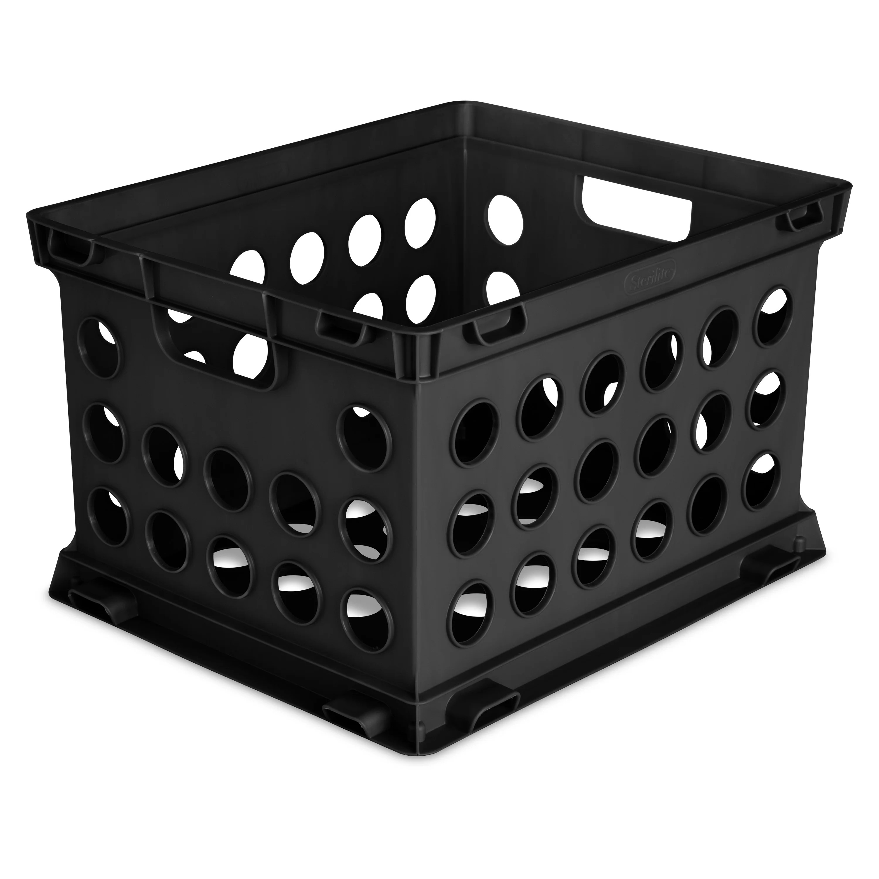 Sterilite Plastic File Crate in Black, 1 Count | Walmart (US)