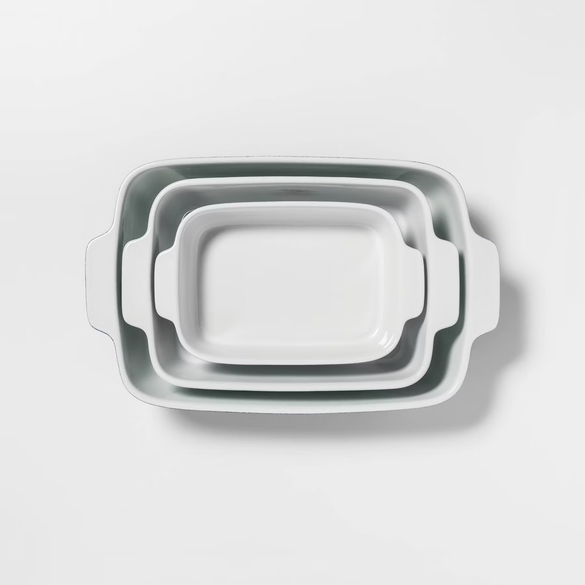 3pc Stoneware Bakeware Set Blue - Threshold™ | Target