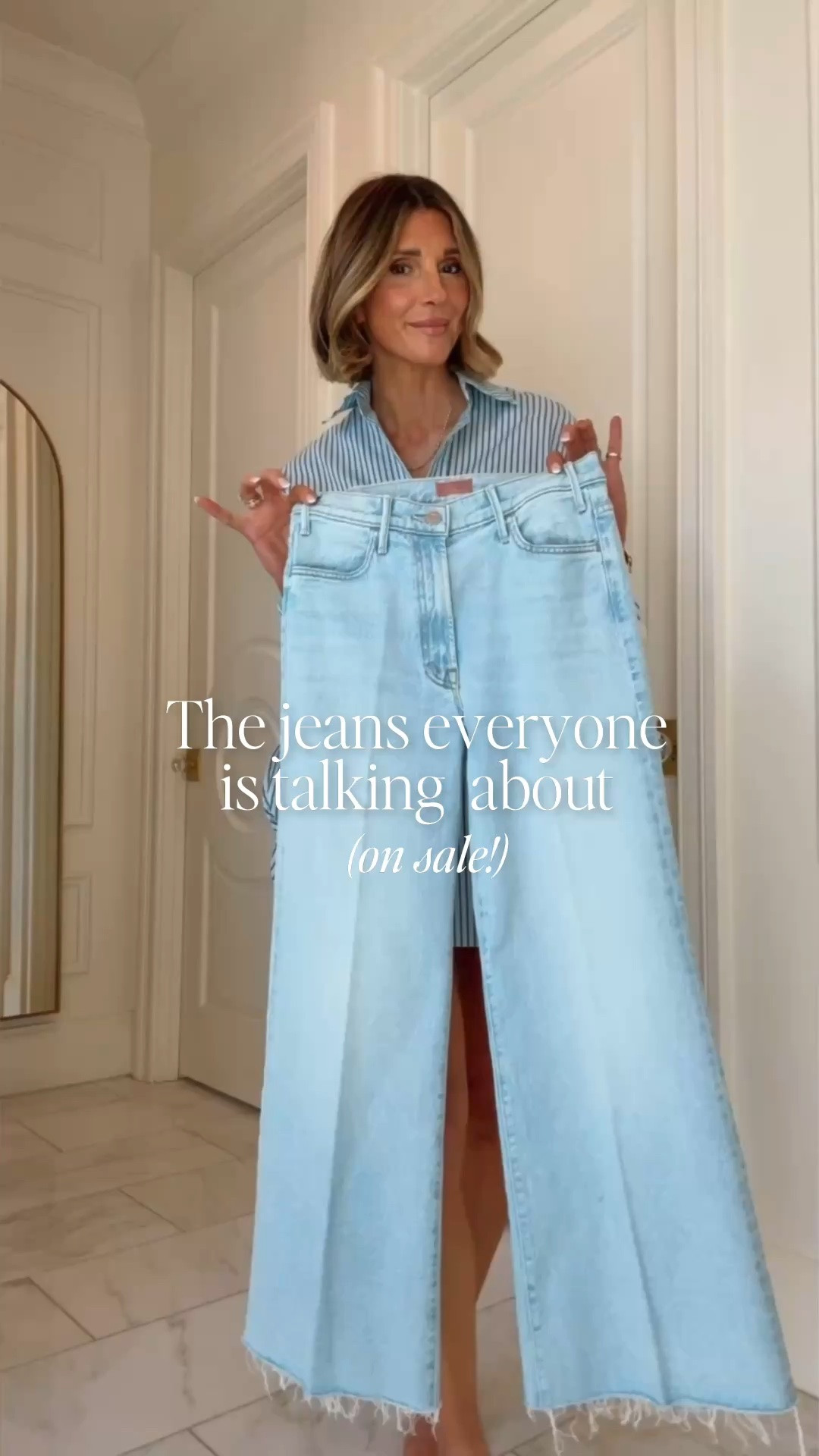 Saw these jeans are 30% off this weekend! Love the wash and the drag hem. These fit tts