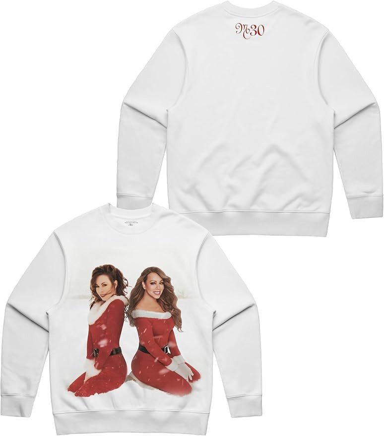 Mariah Carey Official Christmas Time Tour Merch 30th Anniversary Crewneck | Amazon (US)