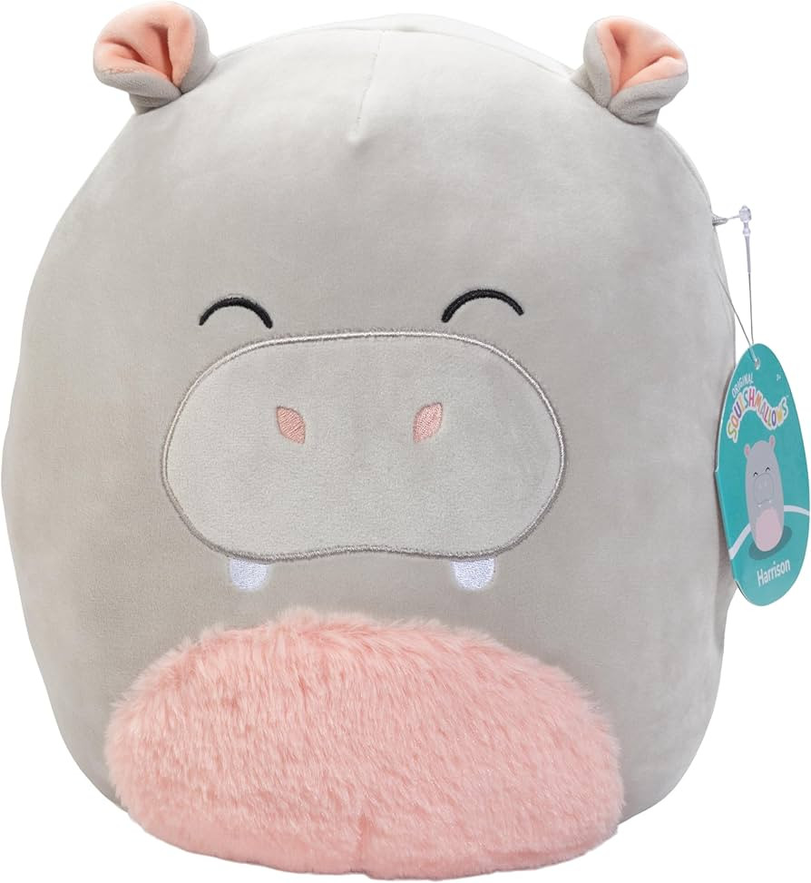 Squishmallows 10" Harrison The Grey Hippo - Officially Licensed Kellytoy Plush - Collectible Soft... | Amazon (US)