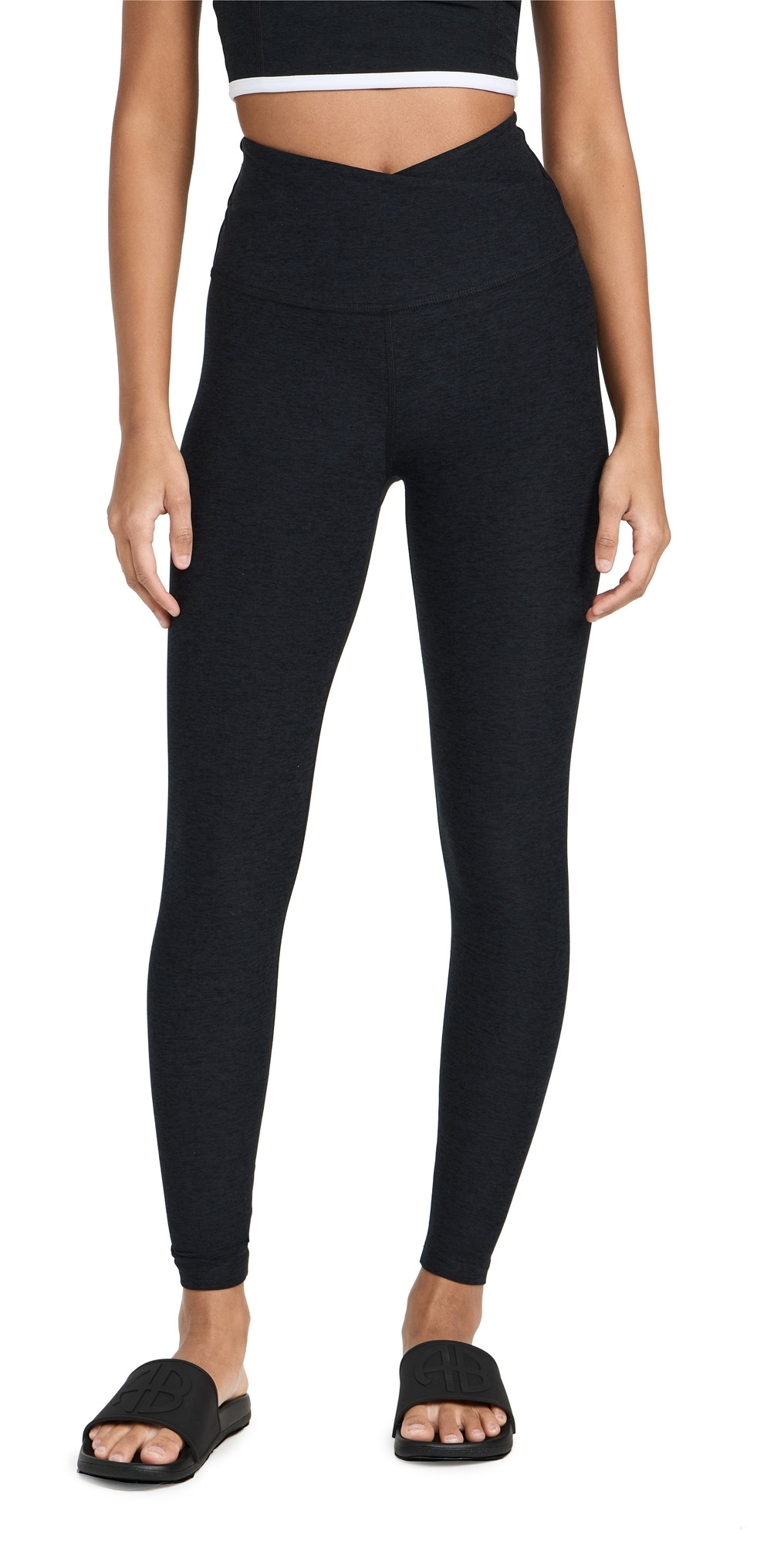 Beyond Yoga Spacedye At Your Leisure Midi Ankle Leggings Darkest Night XL | Shopbop