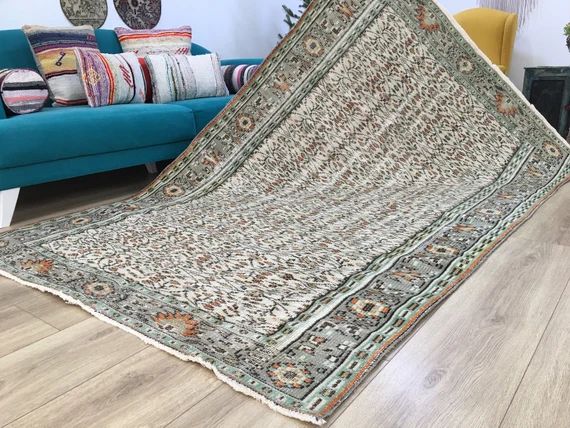 oushak rug, turkish rug, vintage rug, area rug, livingroom rug, antique rug, hand knotted rug, bo... | Etsy (US)