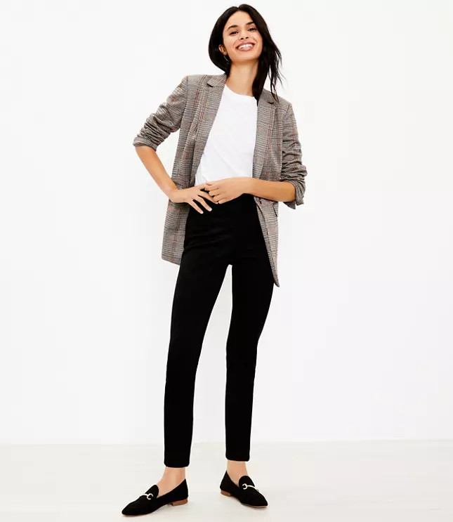 Ankle Zip Faux Suede Leggings | LOFT