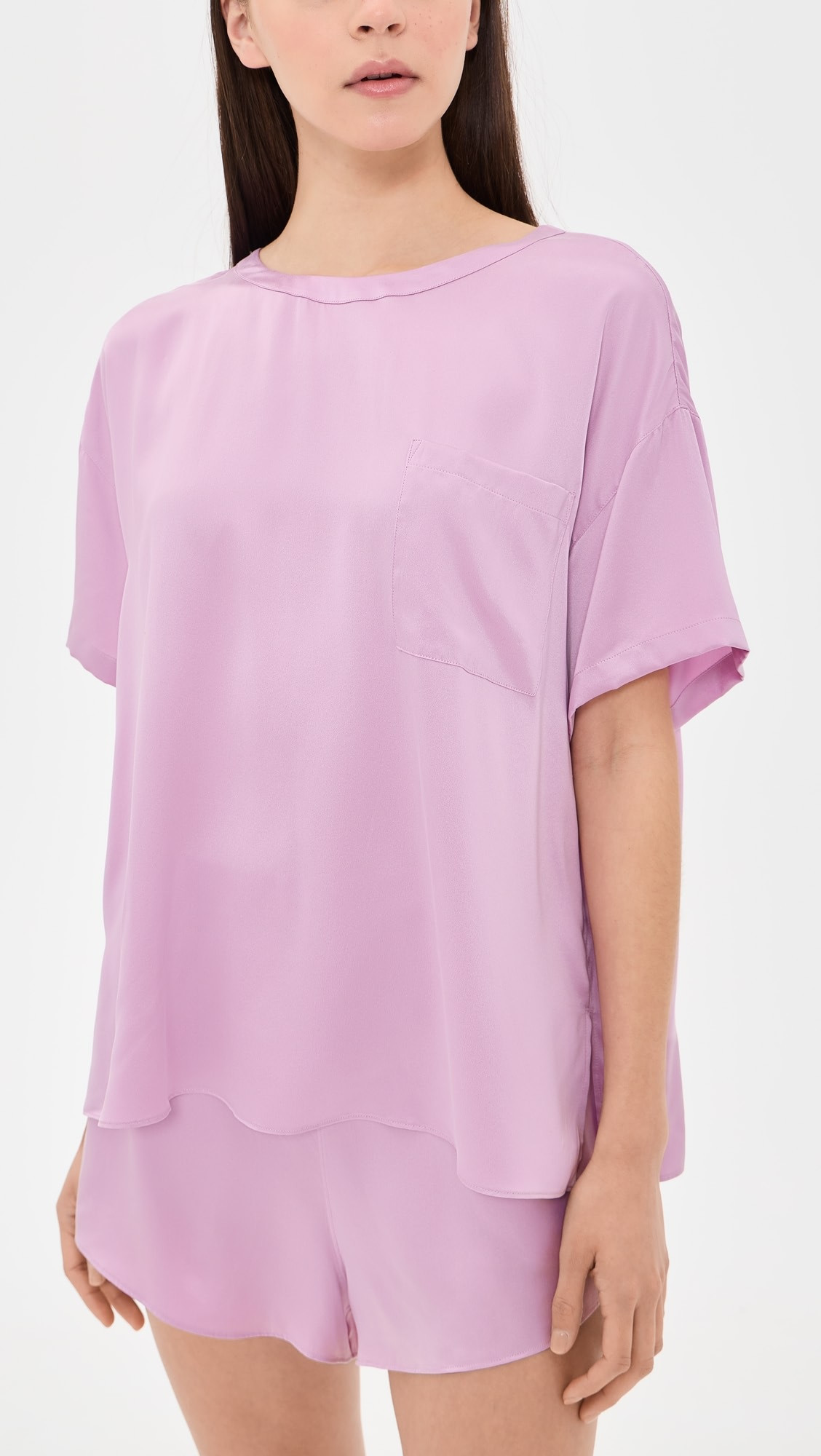 Washable Silk Tee and Shorts Pajama Set | Shopbop