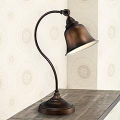 Lite Source Gianna 21" Scroll Arm Antique Copper Desk Lamp | Lamps Plus