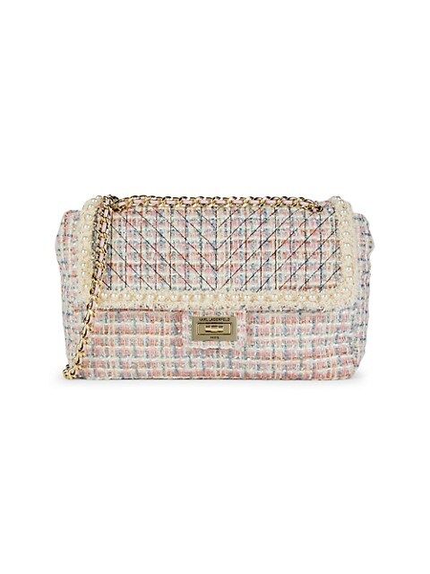 Karl Lagerfeld Paris Tweed Shoulder Bag on SALE | Saks OFF 5TH | Saks Fifth Avenue OFF 5TH