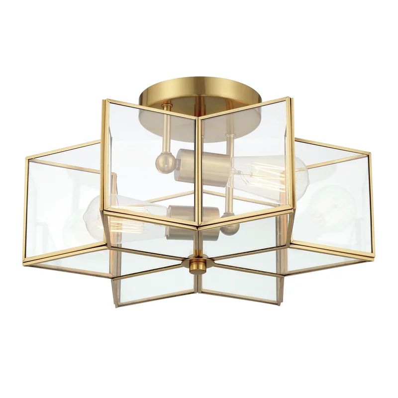 2 - Light 16.14'' Unique/Statement Star Semi Flush Mount | Wayfair North America