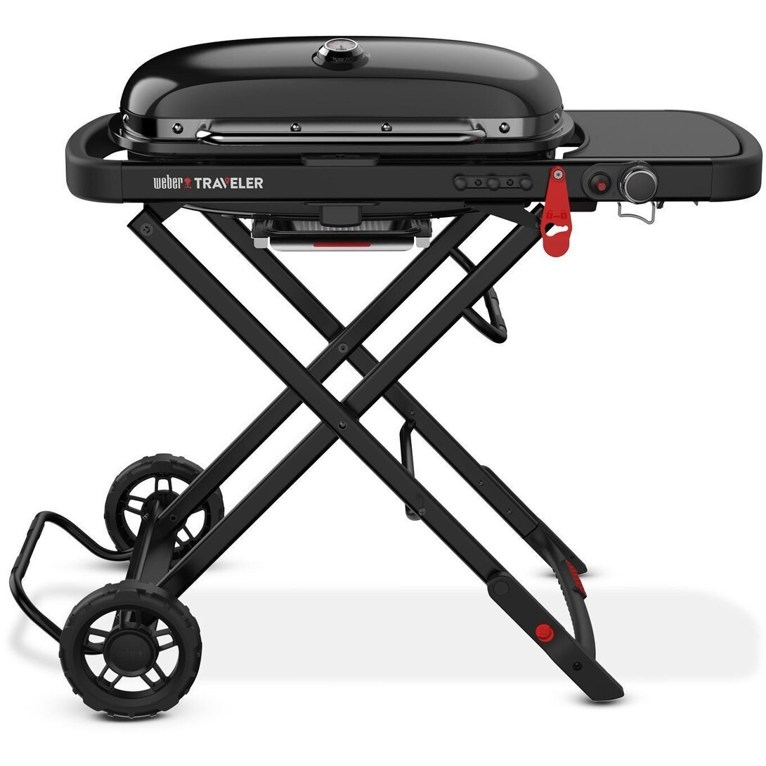 Weber Traveler Portable Propane Gas Grill - Stealth Edition - 9013001 | BBQ Guys