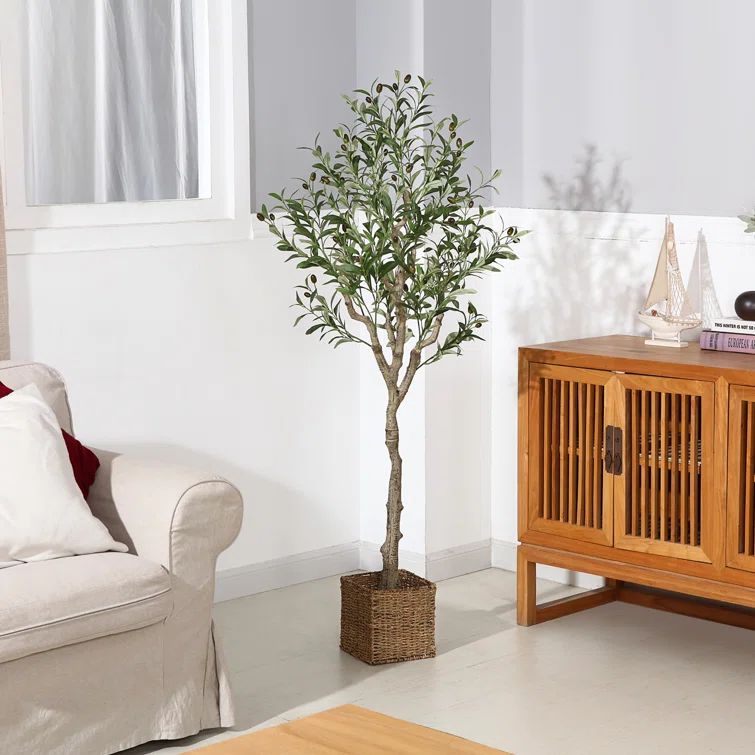 Adcock Faux Olive Tree in Pot | Wayfair North America