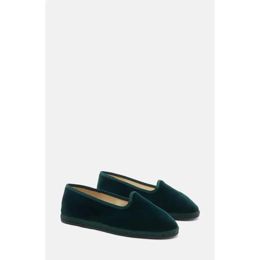 SCAROSSO Valentina Loafers in Green - Velvet at Nordstrom, Size 39 | Nordstrom