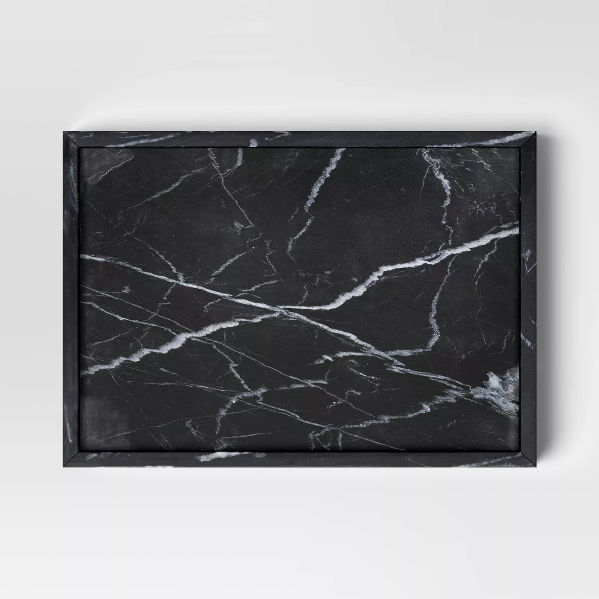 Marble Rectangle Tray Black - Threshold™: Elegant Home Decor, Raised Sides, Tabletop Display | Target